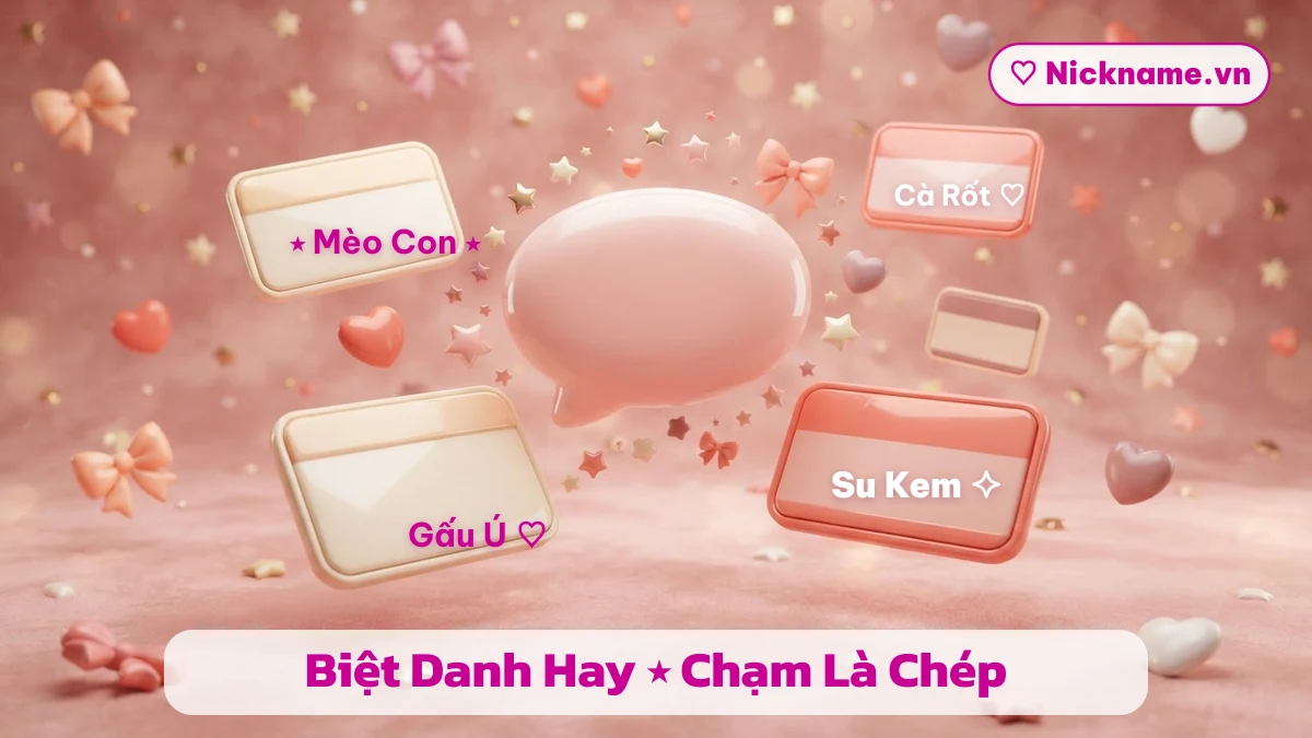 Top biệt danh hay chạm là chép trên Nickname.vn