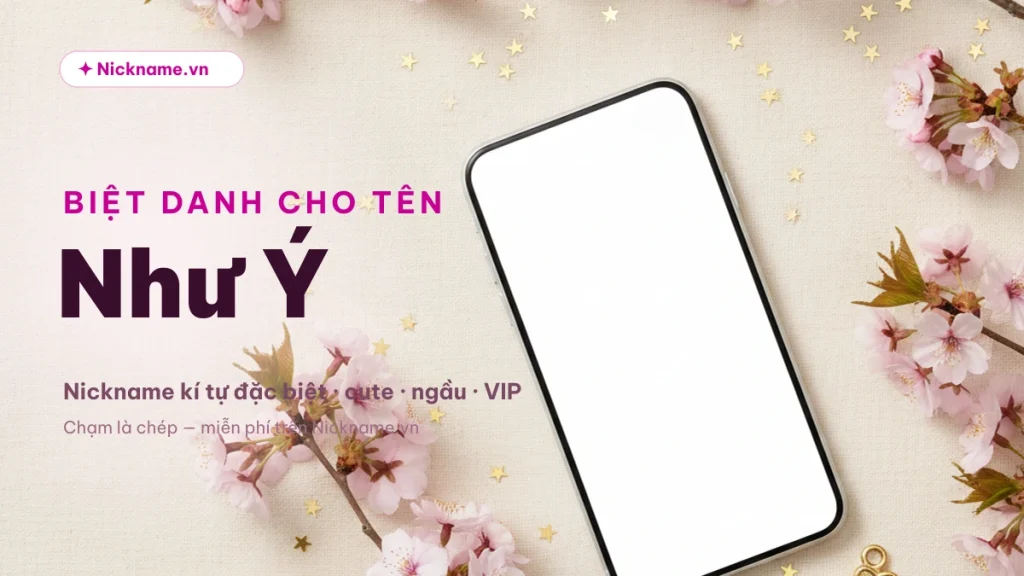 Biệt Danh Cho Tên Như Ý 2026 ❤️ 145+ Nickname Đẹp