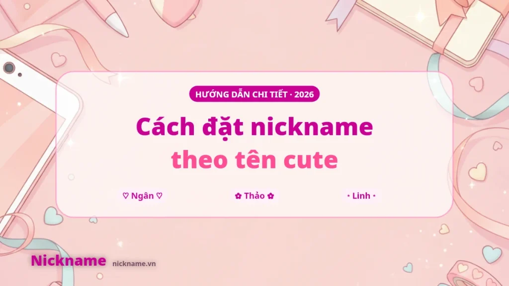 Cách đặt nickname theo tên cute