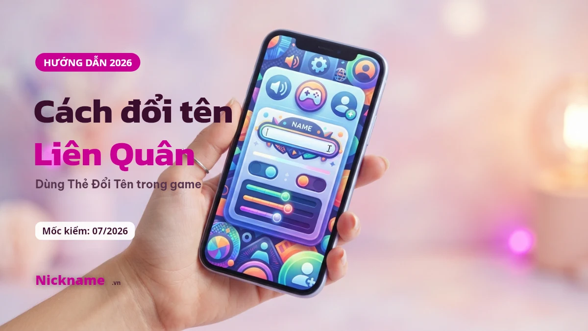 Cách đổi tên trong Liên Quân Mobile bằng Thẻ Đổi Tên
