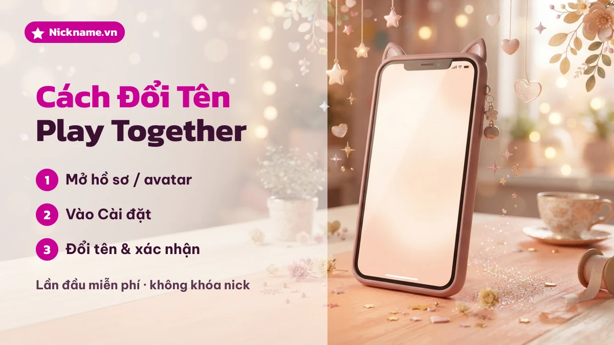 Các bước đổi tên Play Together trong game