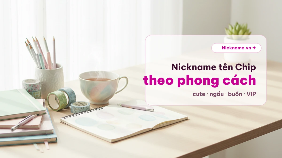 Nickname tên Chip theo phong cách cute, ngầu và VIP