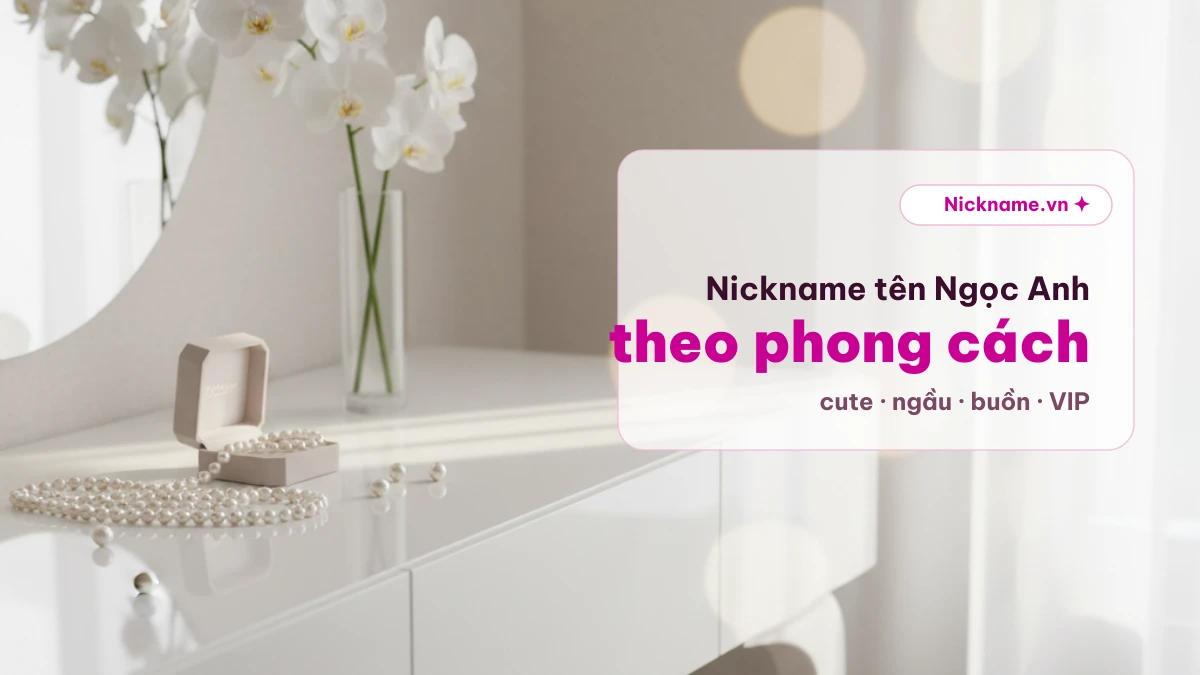 Nickname tên Ngọc Anh theo phong cách cute, ngầu và VIP