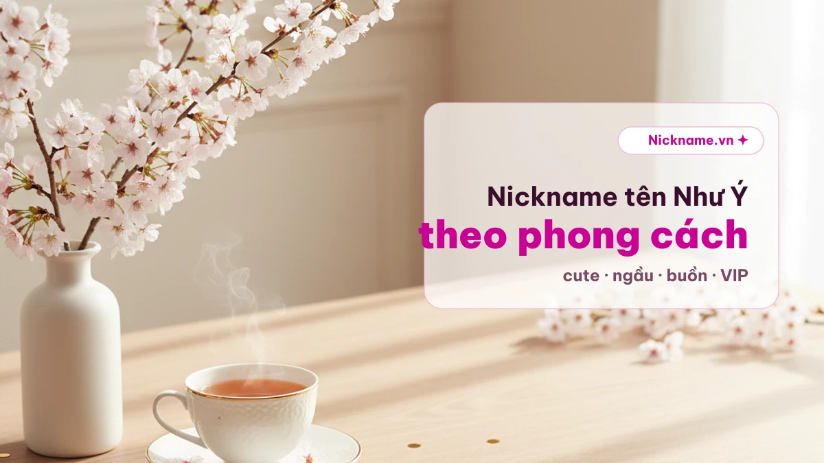 Nickname tên Như Ý theo phong cách cute, ngầu và VIP