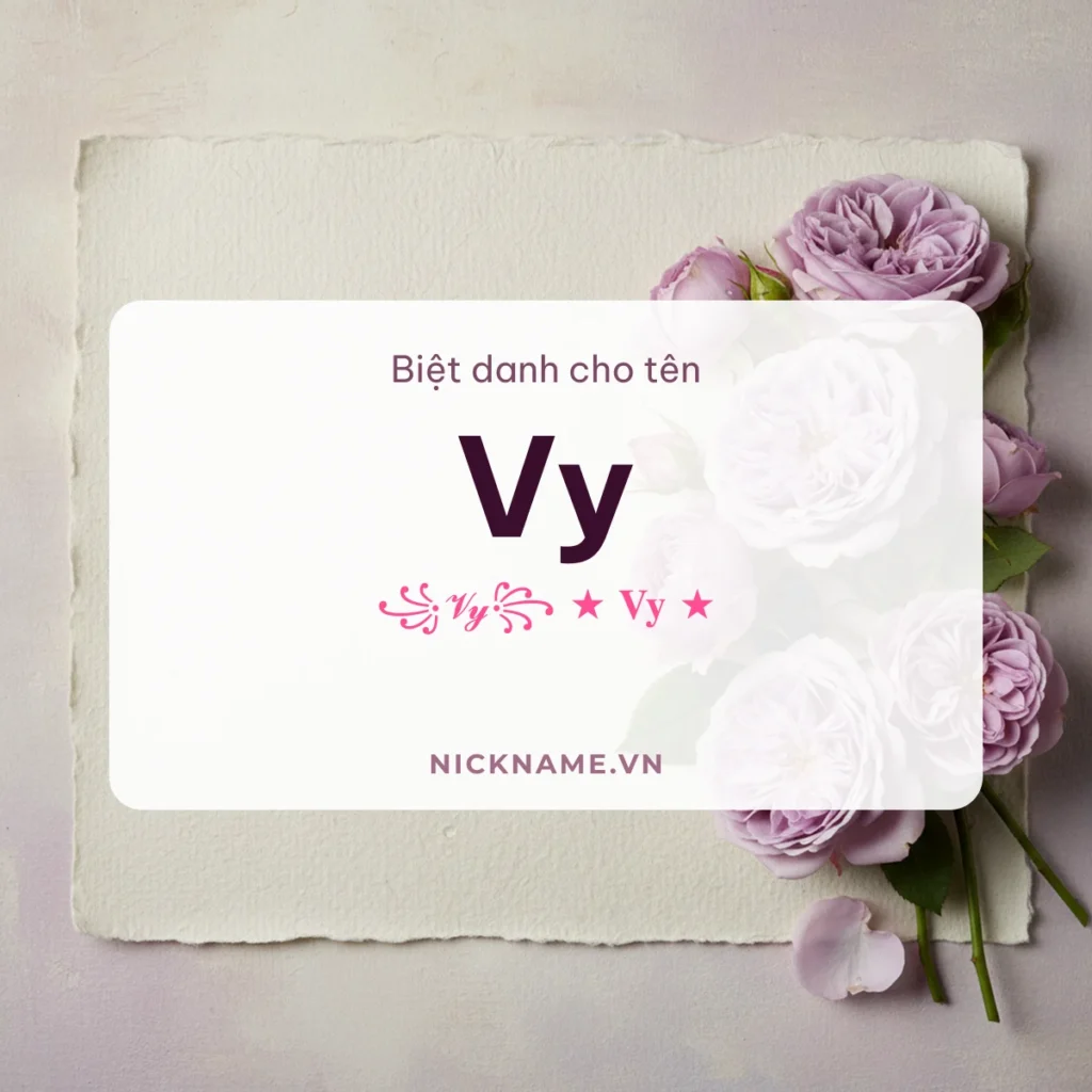 Biệt Danh Cho Tên Vy 2026 🌸 176+ Mẫu Đẹp Miễn Phí
