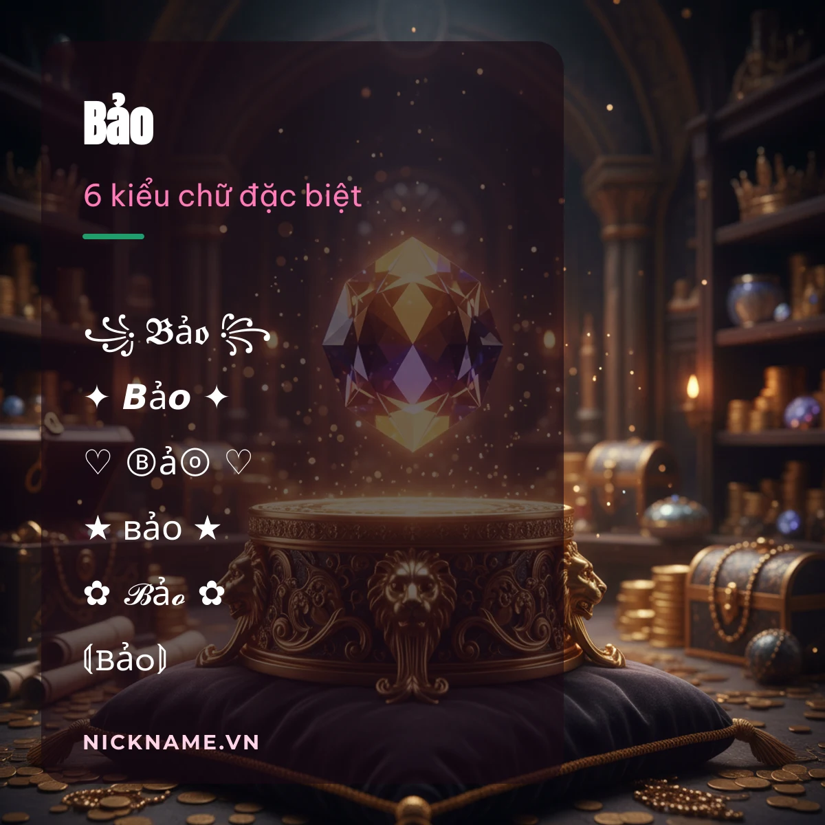 Tên Bảo kí tự đặc biệt: 6 kiểu chữ Unicode để chép