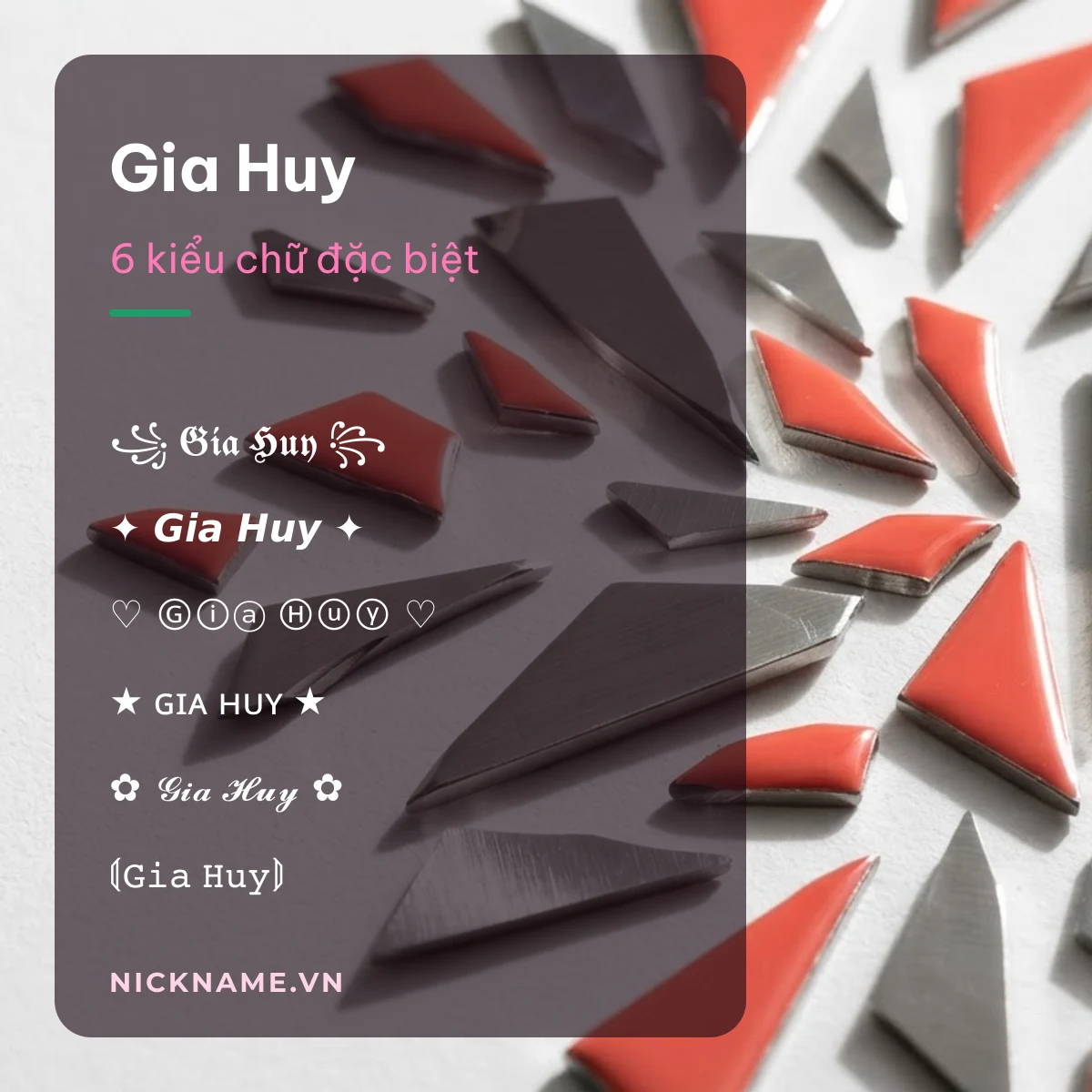 Tên Gia Huy kí tự đặc biệt: 6 kiểu chữ Unicode để chép