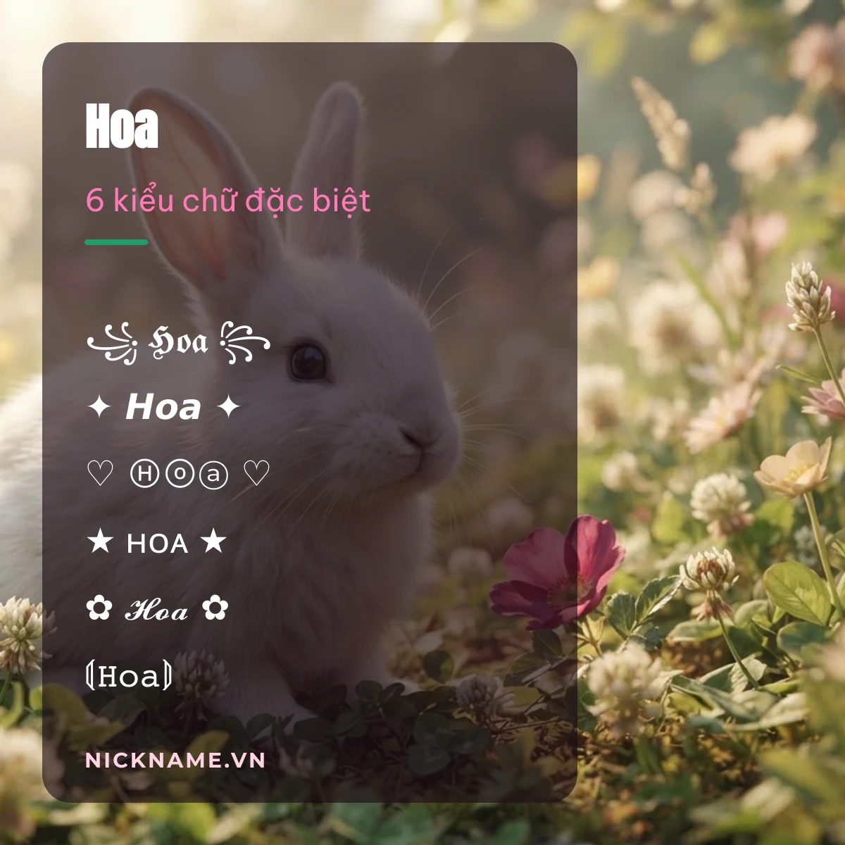 Tên Hoa kí tự đặc biệt: 6 kiểu chữ Unicode để chép