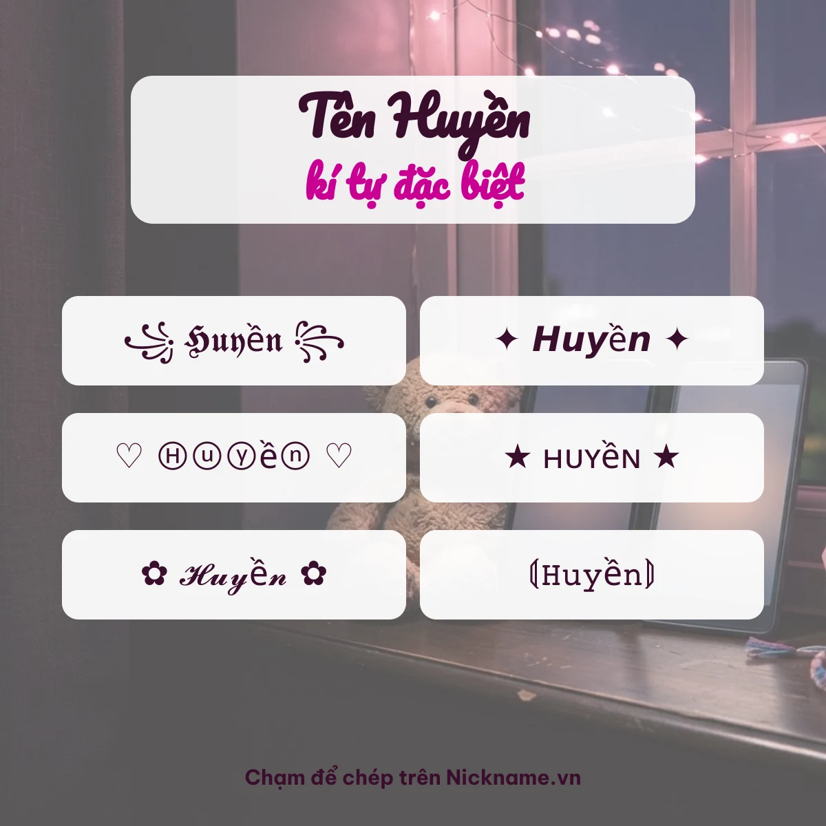 Tên Huyền kí tự đặc biệt: 6 kiểu chữ Unicode để chép