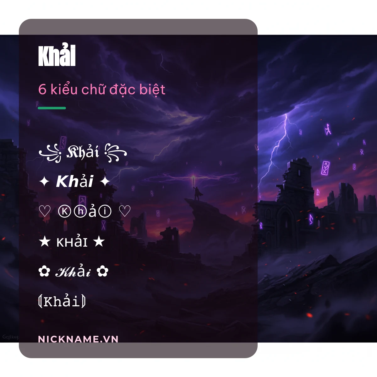 Tên Khải kí tự đặc biệt: 6 kiểu chữ Unicode để chép