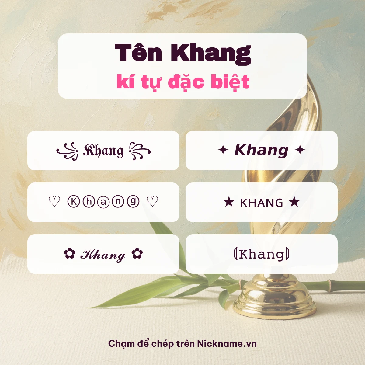 Tên Khang kí tự đặc biệt: 6 kiểu chữ Unicode để chép
