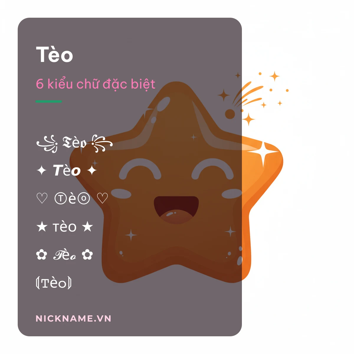 Tên Tèo kí tự đặc biệt: 6 kiểu chữ Unicode để chép