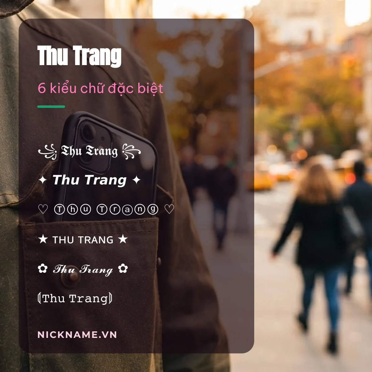 Tên Thu Trang kí tự đặc biệt: 6 kiểu chữ Unicode để chép