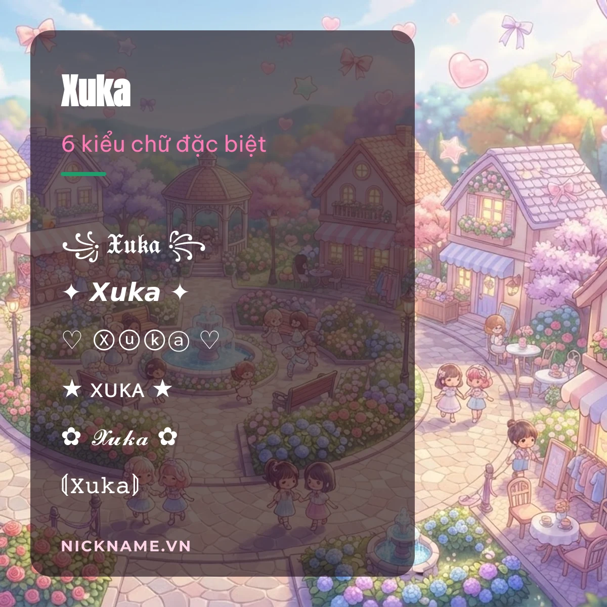 Tên Xuka kí tự đặc biệt: 6 kiểu chữ Unicode để chép